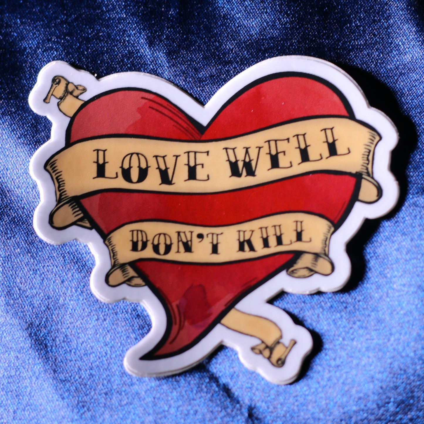 "Love Well, Don't Kill" Sticker from Detroit Evoot
