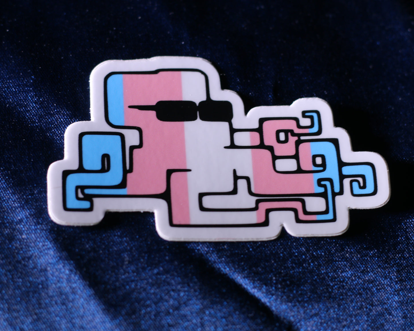 Trans Flag Iggy The Octopunk Sticker