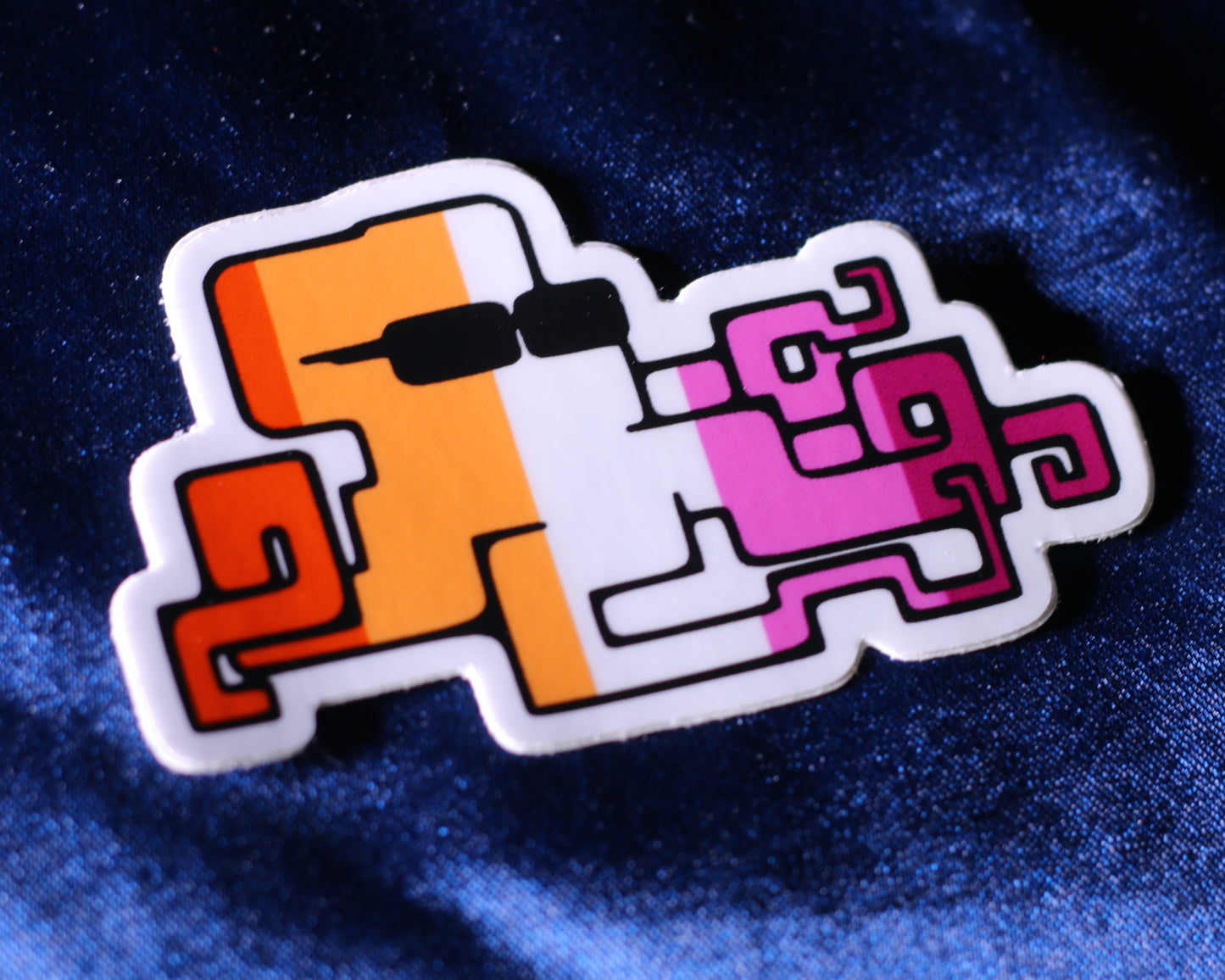 Lesbian Flag Iggy The Octopunk Sticker