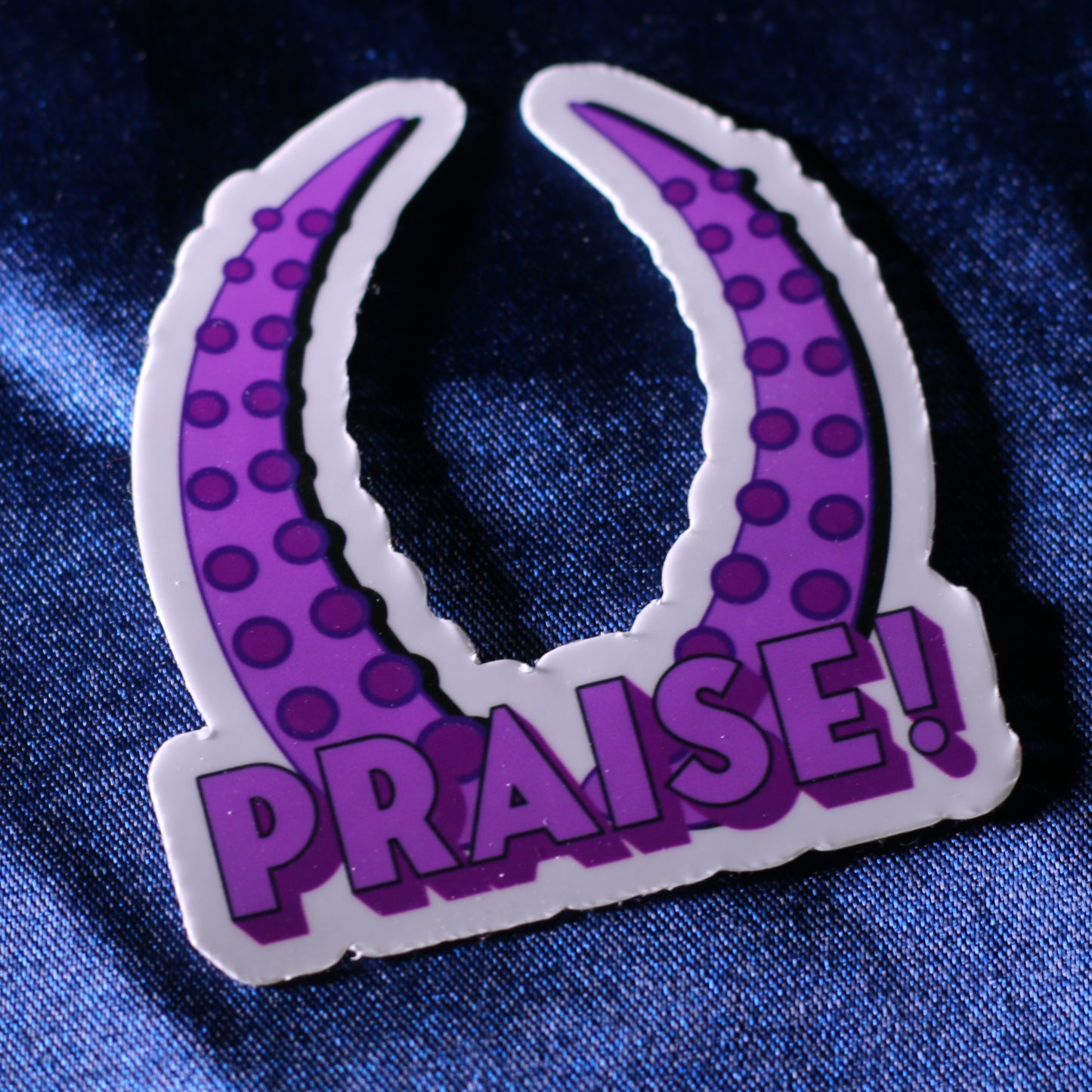 Praise Tentacles Die Cut Sticker