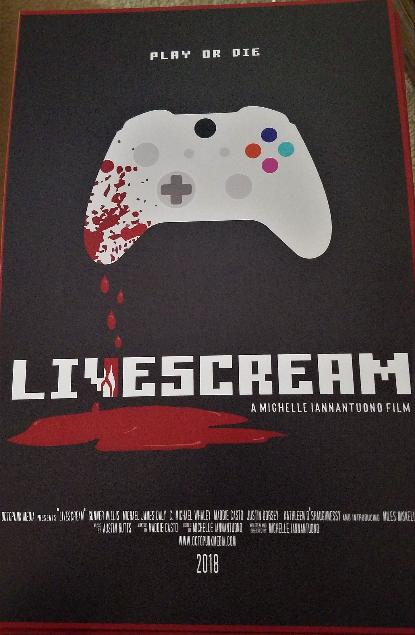 Livescream (2018) 11 x 17 Poster - Signed By Director